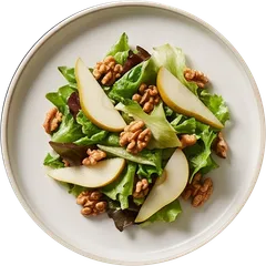Casino de Charlevoix: green salad with pear and walnuts